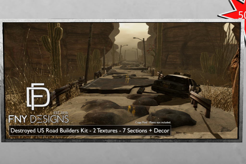 Destroyed US Road Builders Kit, L$500