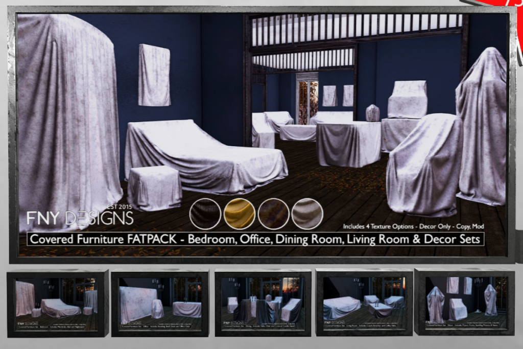 Covered Furniture, L$399 each/L$400 FP