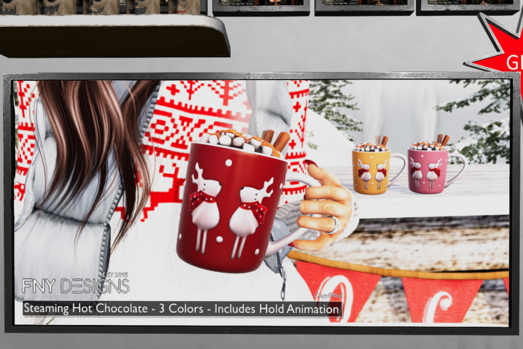 Steaming Hot Chocolate Holdable, FREE GIFT