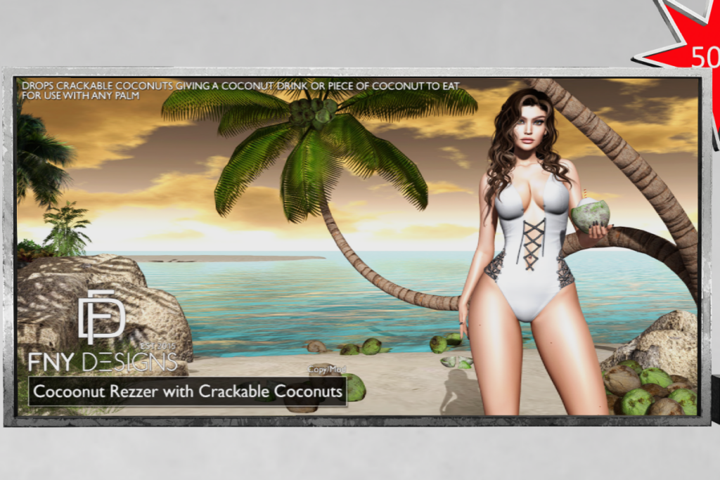 Coconut Rezzer with Crackable Coconuts, L$200