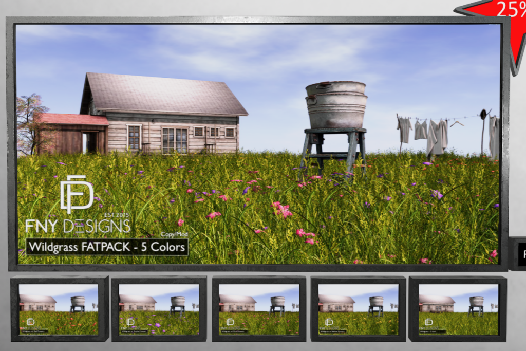 Wildgrass, L$225 each/L$900 FP