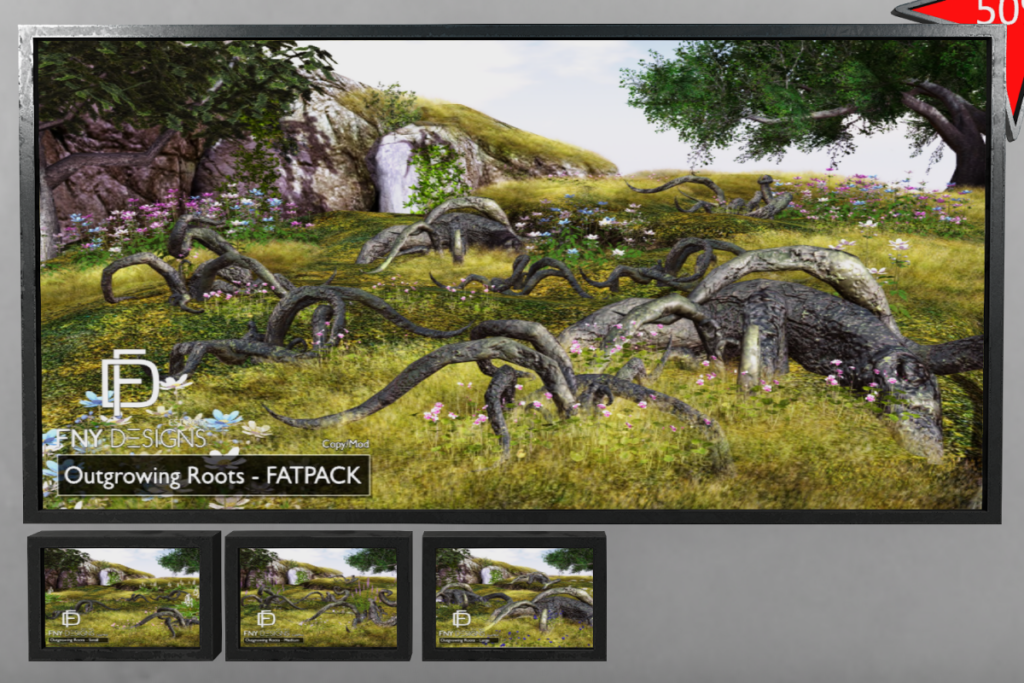 Outgrowing Roots, L$100-L$200 each/L$350 FP