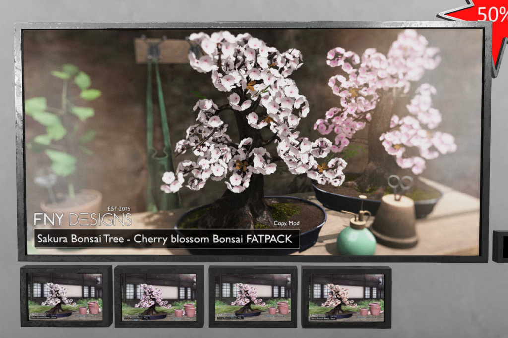 Sakura Bonsai Tree - Cherry Blossom Bonsai, L$200 each/L$650 FP