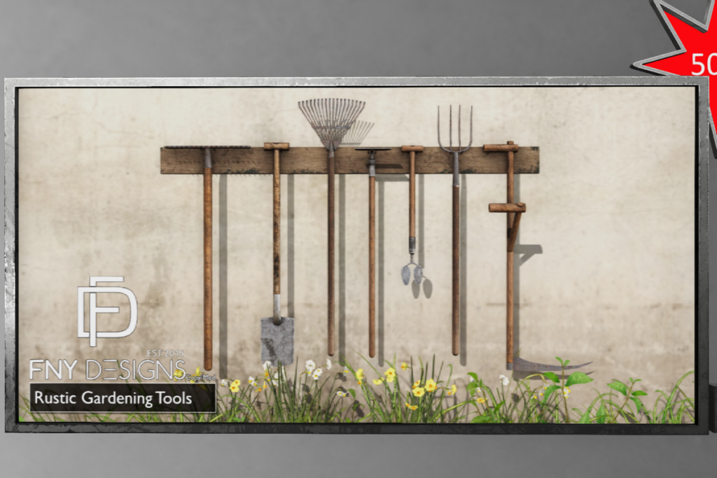 Rustic Gardening Tools, L$299
