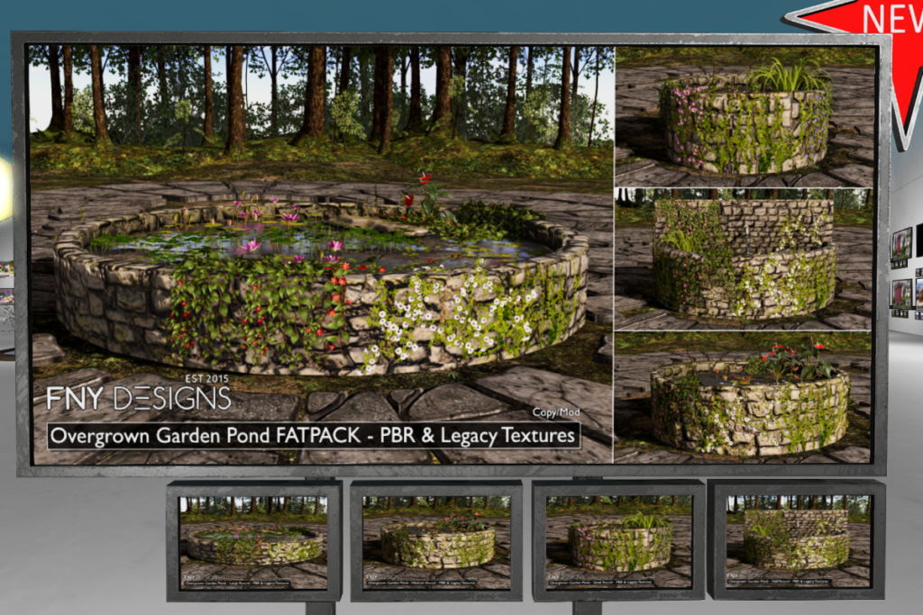 Overgrown Garden Pond, L$399 each/L$1199 FP