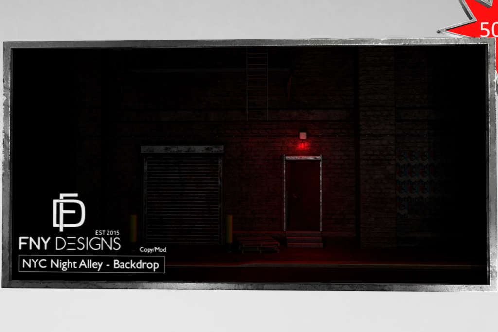 NYC Night Alley Backdrop, L$200