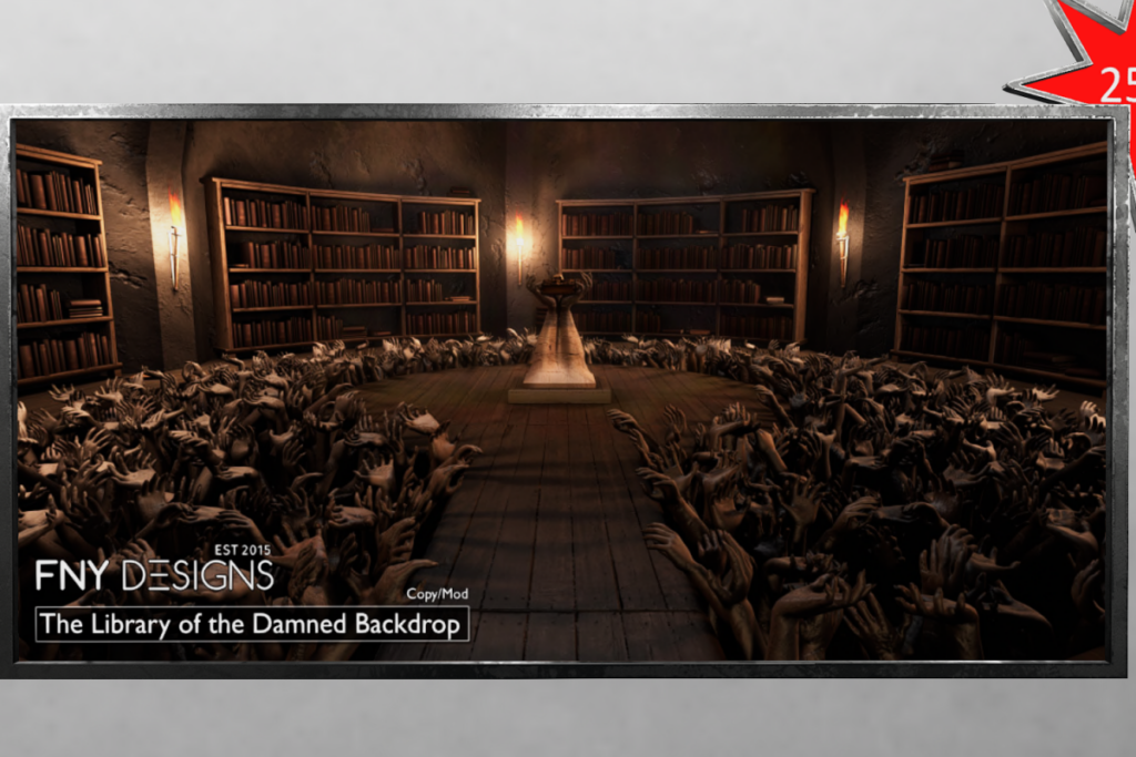 The Library of the Damned Backdrop, L$675