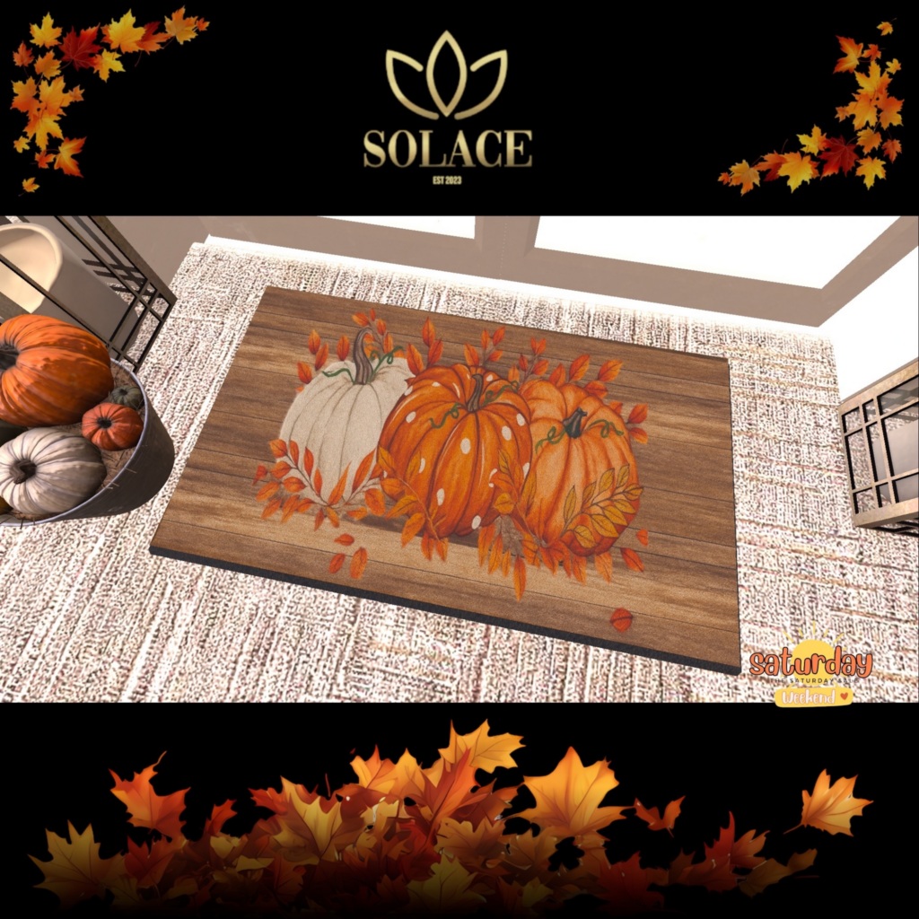 Pumpkin Doormats	&lt;a href=&quot;http://maps.secondlife.com/secondlife/Walker%20Ridge/101/205/2496&quot; target=&quot;_blank&quot;&gt;Teleport&lt;/a&gt;