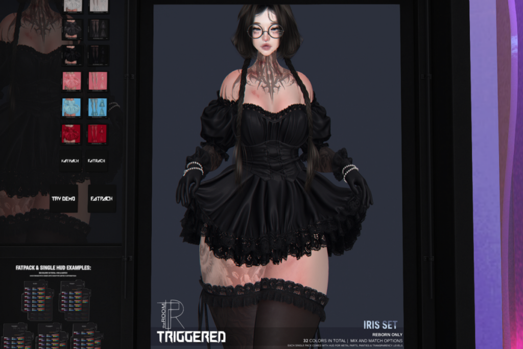 Iris Dress&amp; Sleeves, &amp; Stockings &amp; Boots - Reborn, L$350 - L$1900 each/L$3200 FP