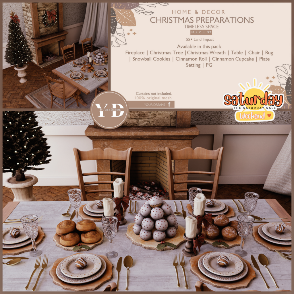 Christmas Preparations Timeless Space Decor	Santa&#039;s Funny Dynamic Line Decor	&lt;a href=&quot;http://maps.secondlife.com/secondlife/Your%20Dreams/40/132/23&quot; target=&quot;_blank&quot;&gt;Teleport&lt;/a&gt;