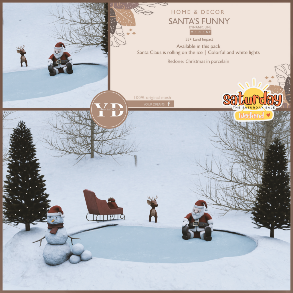 Santa&#039;s Funny Dynamic Line Decor	&lt;a href=&quot;http://maps.secondlife.com/secondlife/Your%20Dreams/40/132/23&quot; target=&quot;_blank&quot;&gt;Teleport&lt;/a&gt;