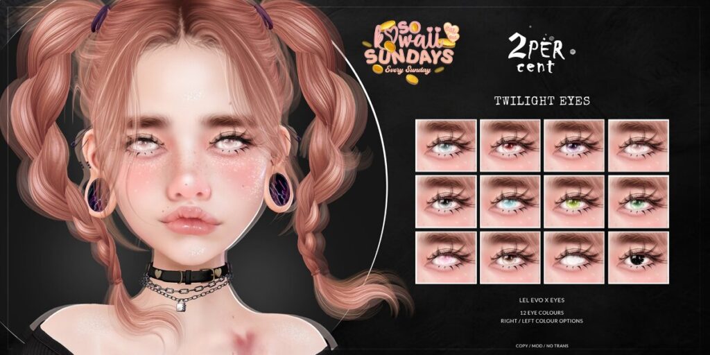 Twilight Eyes - EvoX	<a href="http://maps.secondlife.com/secondlife/Lawaii%20Myst/211/152/4001" target="_blank">Teleport</a>