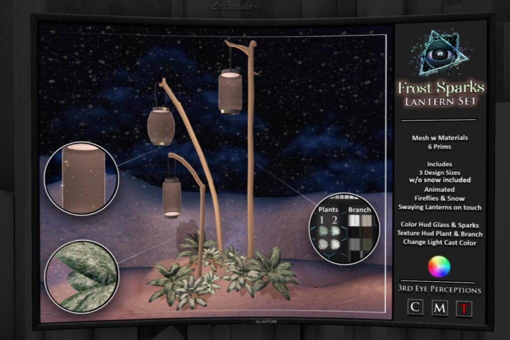 Frost Sparkles Lantern Set, L$510