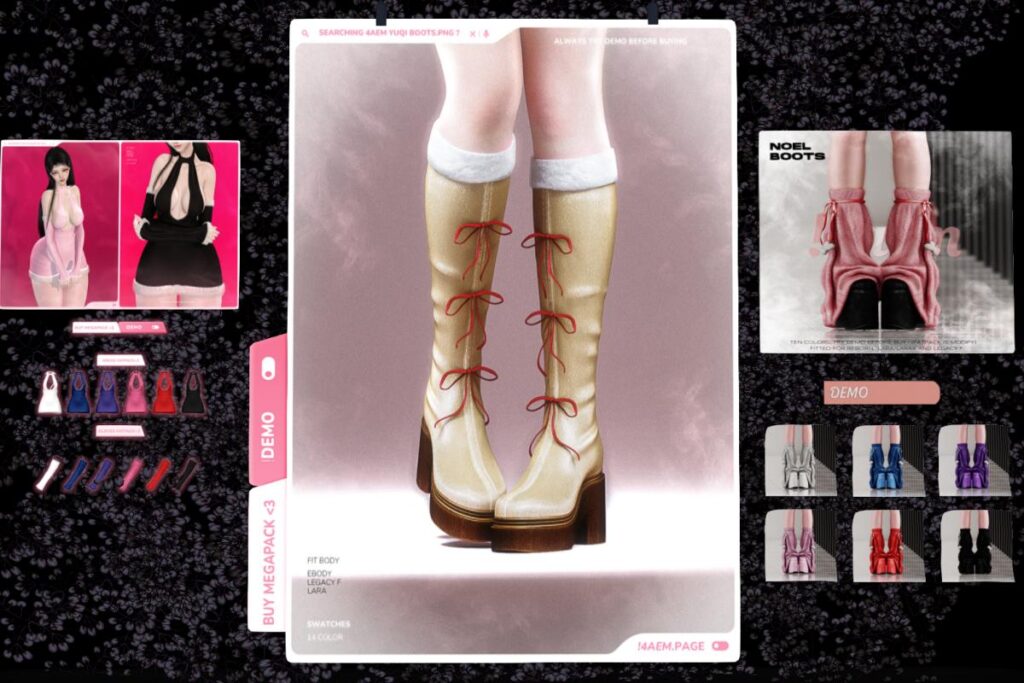 Yuqi Boots - Legacy/Maitreya/Reborn, L$90 each/L$759 FP