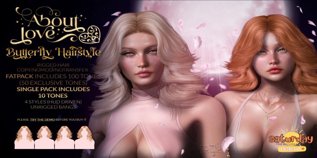Butterfly Hairstyle	<a href="http://maps.secondlife.com/secondlife/Styrsky/61/52/2369" target="_blank">Teleport</a>