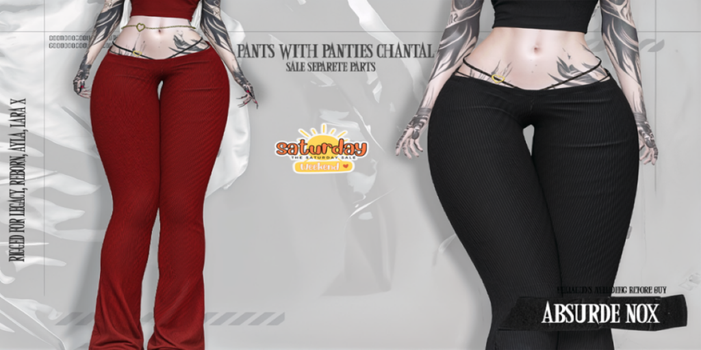 Chantal Pants &amp; Panties - Ayla/Legacy/MaitreyaX/Reborn	&lt;a href=&quot;http://maps.secondlife.com/secondlife/Evergreen/56/126/3512&quot; target=&quot;_blank&quot;&gt;Teleport&lt;/a&gt;