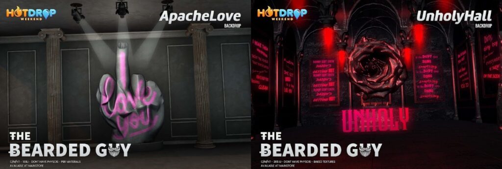 Apache Love &amp; Unholy Hall Backdrops