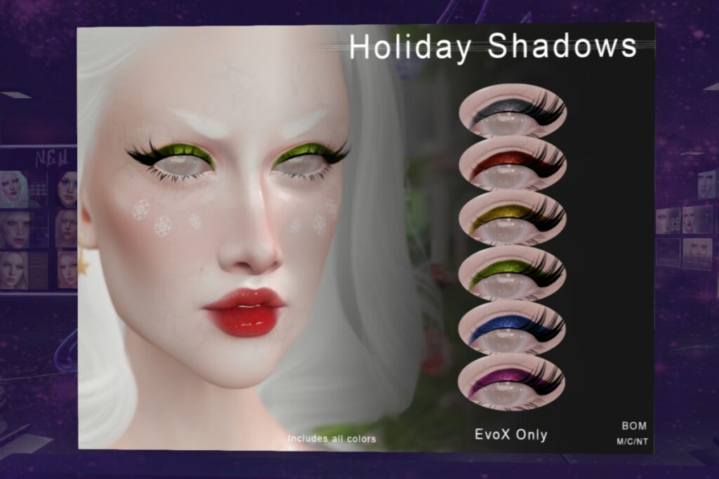 Holiday Shadows - EvoX	&lt;a href=&quot;http://maps.secondlife.com/secondlife/Neon%20Coven/138/135/996&quot; target=&quot;_blank&quot;&gt;Teleport&lt;/a&gt;