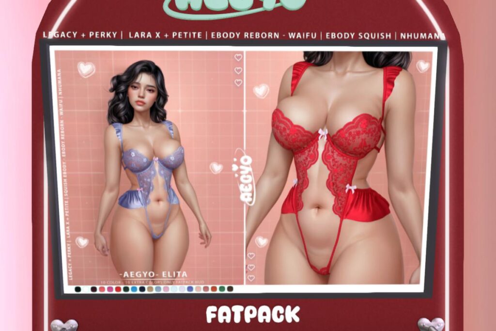 Elita Lingerie - Legacy/MaitreyaX/Nhumana/Reborn/+mods, L$218 each/L$998 FP