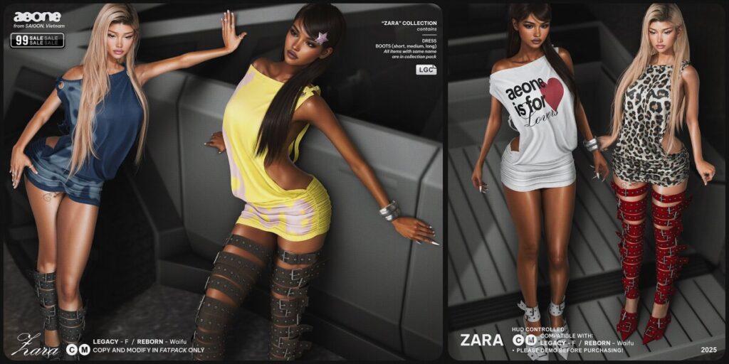 Zara Collection - Legacy/Reborn/+mods	<a href="http://maps.secondlife.com/secondlife/Vietnam/67/110/2933" target="_blank">Teleport</a>