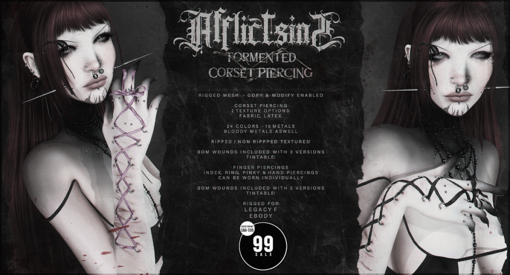 Tormented Corset Piercing with Wound Tattoos - BOM/Legacy/Reborn	&lt;a href=&quot;https://maps.secondlife.com/secondlife/Graveyard/99/29/666&quot; target=&quot;_blank&quot;&gt;Teleport&lt;/a&gt;