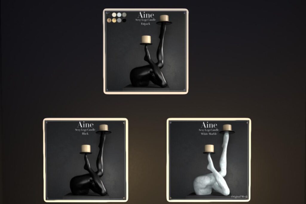 Sexy Legs Candle, L$299 each/L$699 FP