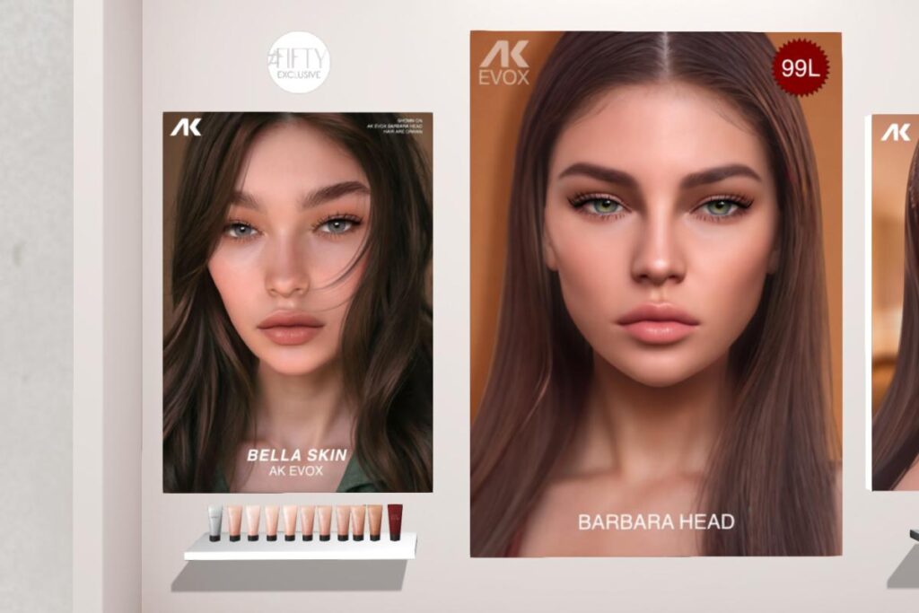 Bella Skin - AkX/Evo X, L$750 each/L$3500 FP | Barbara Head - AkX, L$99