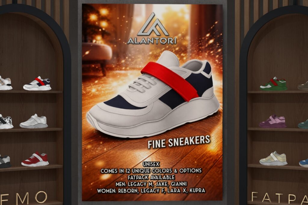 Fine Sneakers - Gianni/Inithium/Jake/Legacy M+F/MaitreyaX/Reborn, L$249 each/L$1499 FP