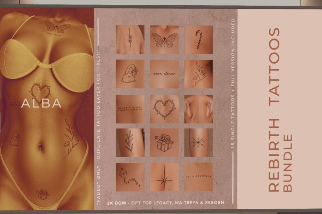 Rebirth Tattoos, L$299