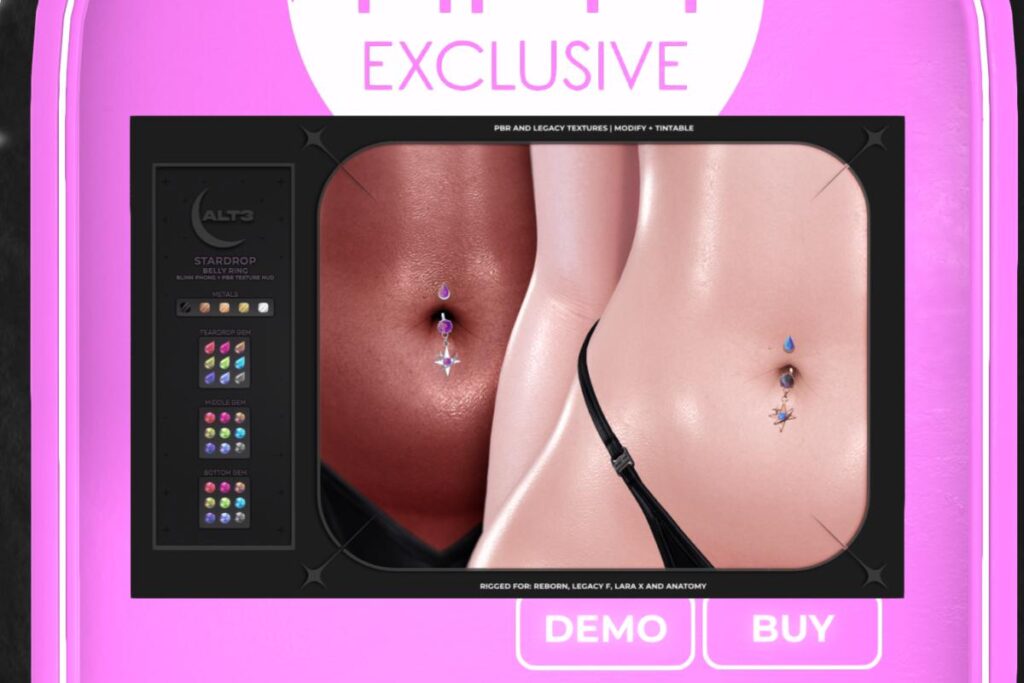 Stardrop Belly Ring - Anatomy/Legacy/MaitreyaX/Reborn, L$250