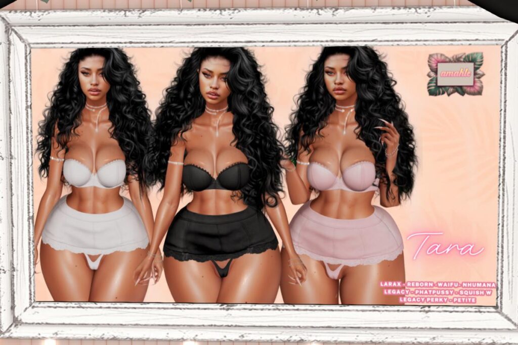 Tara Top &amp; Skirt - Legacy/MaitreyaX/NhumanaReborn/+mods, L$220-L$260 each/L$1200-L$1499 each FP