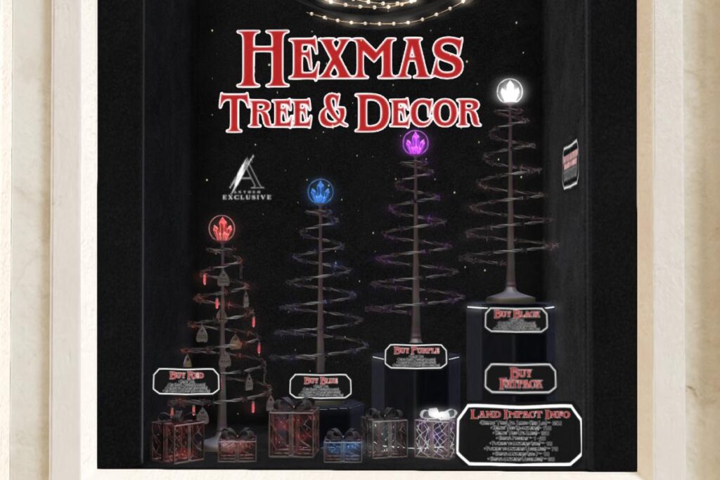 Hexmas Tree &amp; Decor, L$399 each/L$799 FP