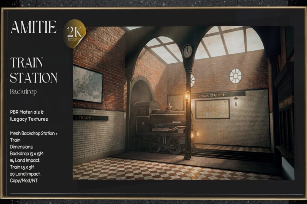 Train Station Backdrop, L$595