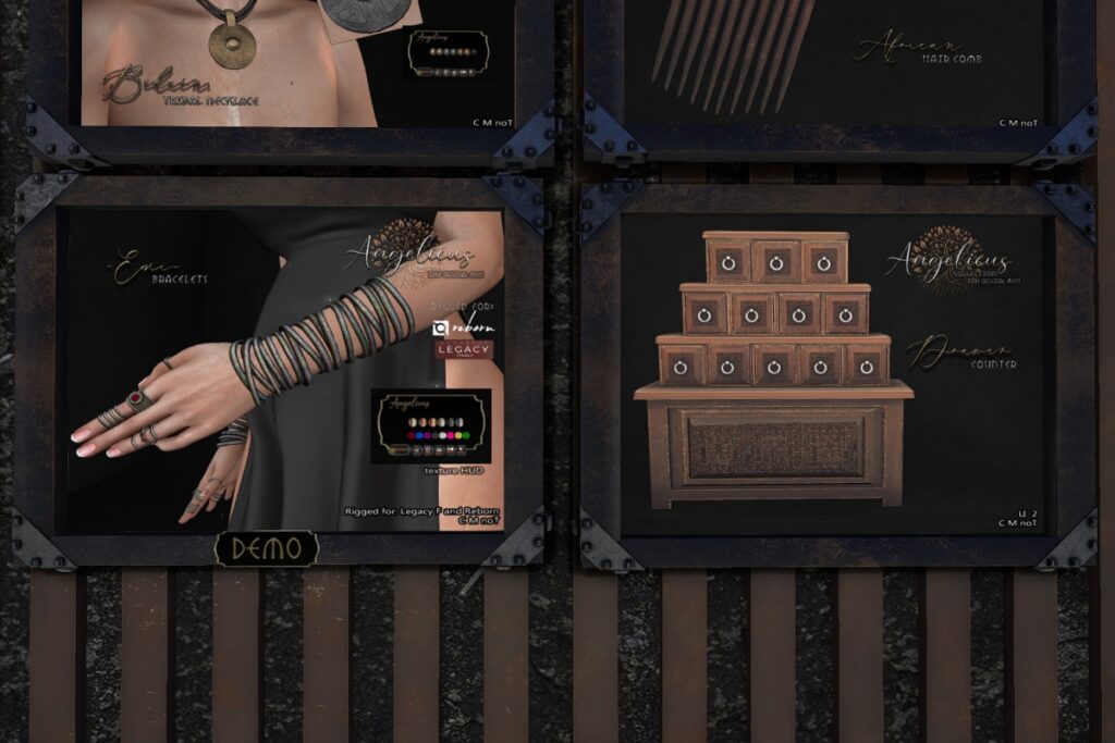 Emi Bracelets - Legacy/Reborn, L$250 | Drawer Counter, L$199