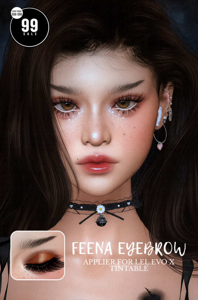 Feena Eyebrow - EvoX	&lt;a href=&quot;http://maps.secondlife.com/secondlife/Wilderdale/163/174/400&quot; target=&quot;_blank&quot;&gt;Teleport&lt;/a&gt;