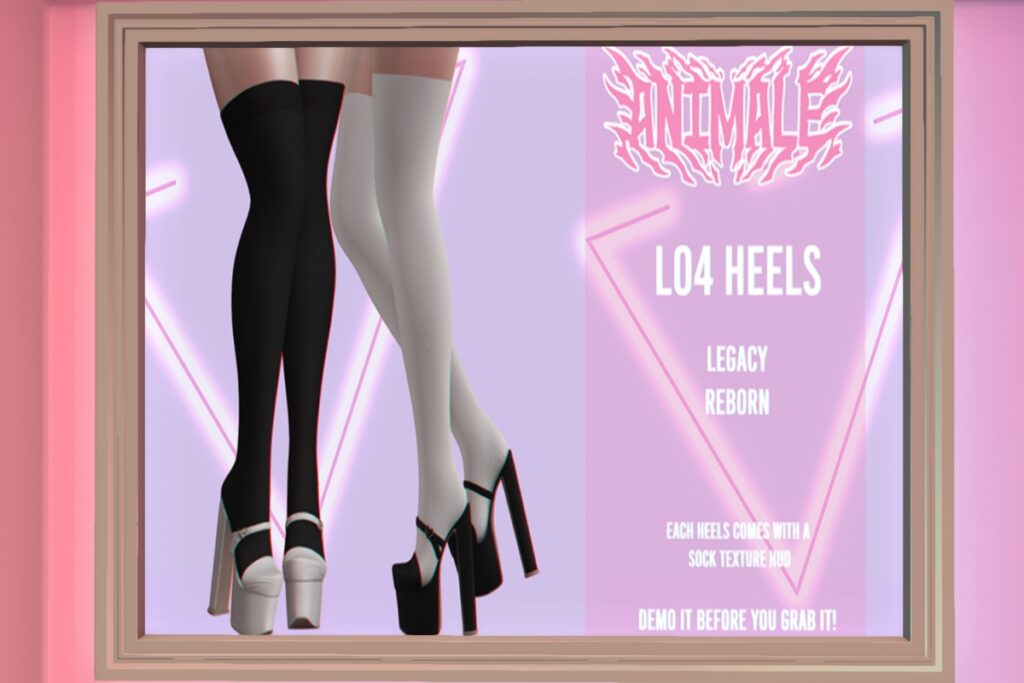 L04 Heels - Legacy/Reborn, L$199 each/L$999 FP