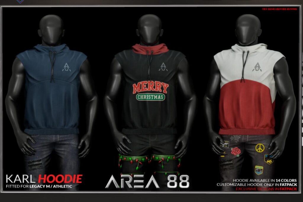 Karl Hoodie - Legacy/+mods, L$200 each/L$899 FP