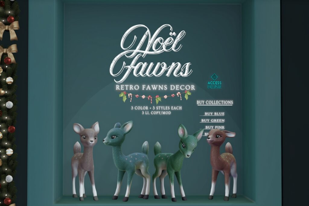 Noel Fawns Decor, L$249 each