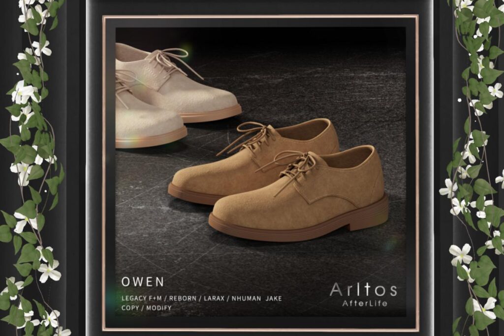 Owen Shoes - Jake/Legacy M+F/MaitreyaX/Nhumana/Reborn, L$199 each/L$479 FP