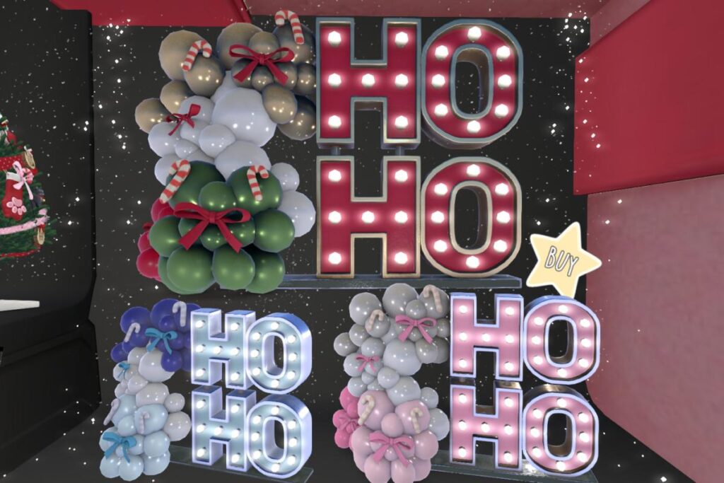 Ho Ho Ho Balloon Decor, L$179