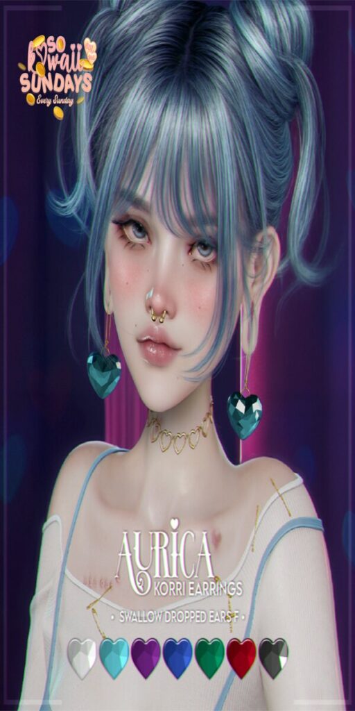 Korri Earrings - Swallow Dropped F	&lt;a href=&quot;http://maps.secondlife.com/secondlife/Crystal%20Isle/138/122/60&quot; target=&quot;_blank&quot;&gt;Teleport&lt;/a&gt;