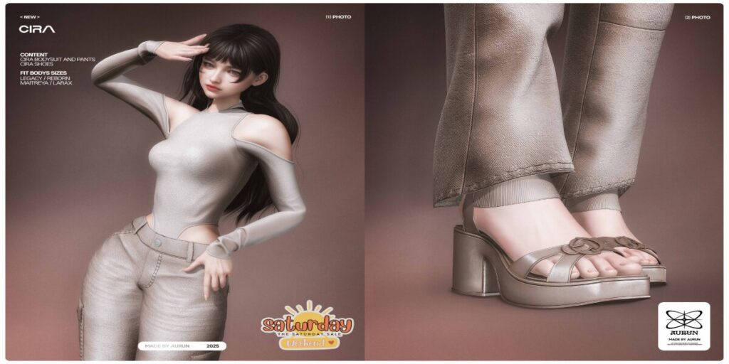 Cira Outfit - Legacy/Maitreya/Reborn/+mods	<a href="http://maps.secondlife.com/secondlife/Perfectland/226/160/2531" target="_blank">Teleport</a>