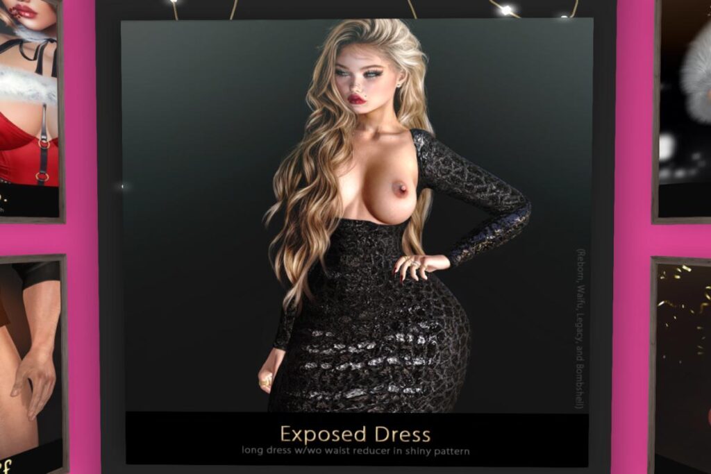 Exposed Dress - Legacy/Reborn/+mods, L$285 each/L$855 each