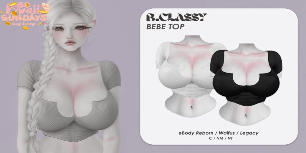 Bebe Top - Legacy/Reborn/+mods	&lt;a href=&quot;http://maps.secondlife.com/secondlife/Phoenix%20Paradise/67/84/1580&quot; target=&quot;_blank&quot;&gt;Teleport&lt;/a&gt;