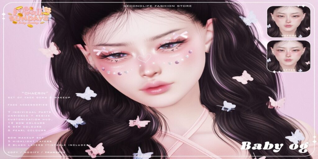 Chaerin Cosmetics - BOM	<a href="https://maps.secondlife.com/secondlife/Hayfield/191/131/706" target="_blank">Teleport</a>