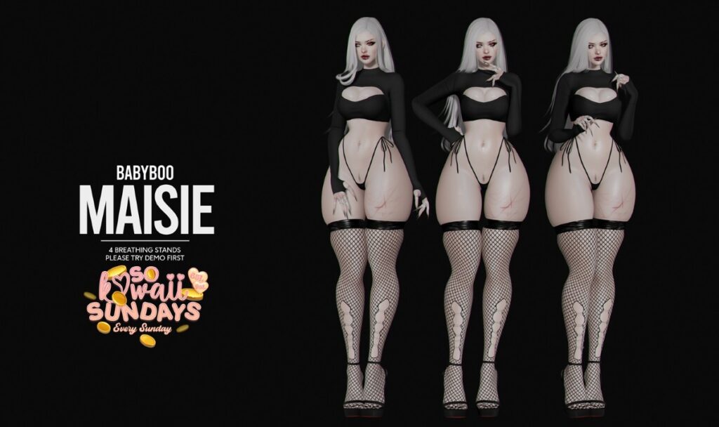 Maisie Poses	&lt;a href=&quot;https://maps.secondlife.com/secondlife/Cult%20Grounds/33/11/1002&quot; target=&quot;_blank&quot;&gt;Teleport&lt;/a&gt;