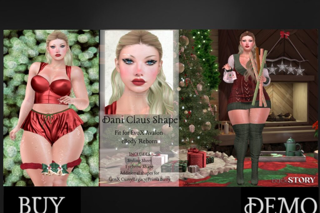 Dani Claus Shape - EvoX Avalon/GenX Curvy/Legacy/Prima Busty/Reborn, L$350