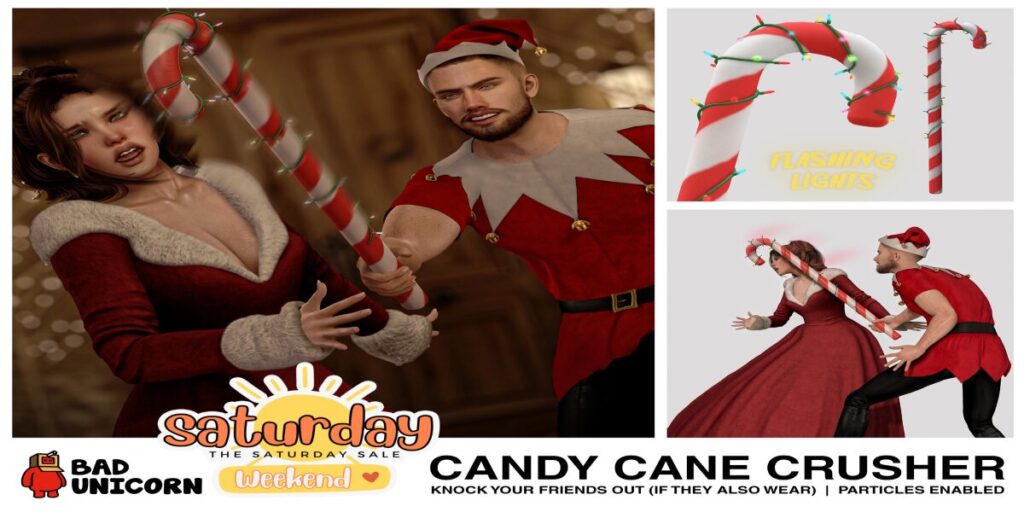 Candy Cane Crusher Interactive Holdable	&lt;a href=&quot;http://maps.secondlife.com/secondlife/Bad%20Unicorn/197/184/27&quot; target=&quot;_blank&quot;&gt;Teleport&lt;/a&gt;