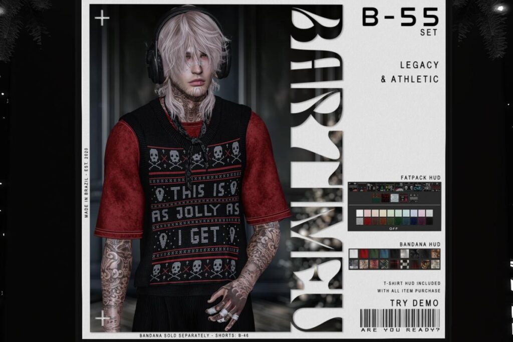 B-55 Xmas Vest - Athletic/Legacy, L$90 each/L$1080 FP