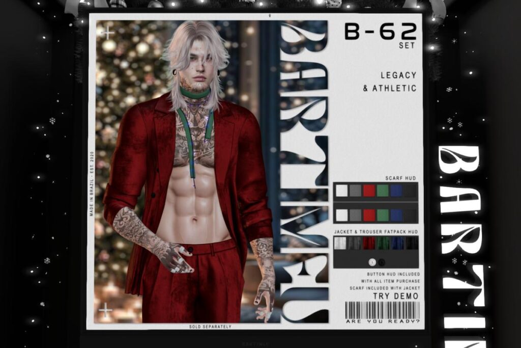 B-62 Xmas Jacket and Trousers - Legacy/+mods, L$300 each/L$1500 each FP/L$3000 MP